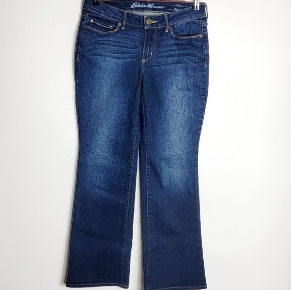 Eddie Bauer Especially Died Curvy Boot Cut Women's Jeans Size P4 - Picture 2 of 6